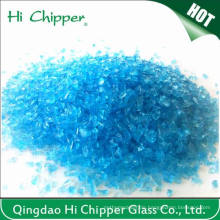 Lanscaping Glass Sand Crushed Ocean Blue Glass Chips Dekoratives Glas